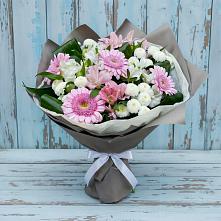 Букет цветов из:  Герберы, Альстромерии и Хризантемы #REPLACE_PRED# Усть-Коксе