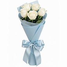 Букет 5 Белых роз Проуд в Усть-Коксе