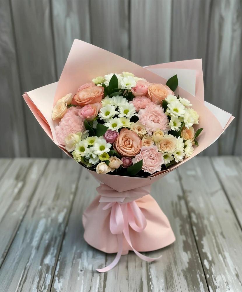 Букет цветов из: Гвоздики, Розы и Хризантемы в Усть-Коксе