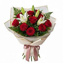 Букет цветов из:  Лилии и Розы в Усть-Коксе