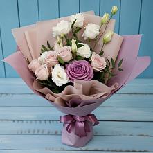 Букет цветов из:  Розы и Лизиантусы #REPLACE_PRED# Усть-Коксе