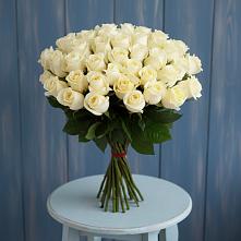 Букет 51 Белая роза Эдлесс Лав в Усть-Коксе