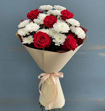 Букет цветов из:  Розы и Хризантемы в Усть-Коксе