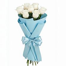 Букет 7 белых роз Проуд в Усть-Коксе