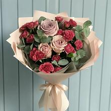Букет цветов из:  Гвоздики и Розы #REPLACE_PRED# Усть-Коксе