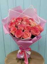 Букет 15 Розовых роз Равель в Усть-Коксе
