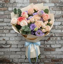 Букет цветов из:  Розы, Лизиантусы и Гвоздики #REPLACE_PRED# Усть-Коксе