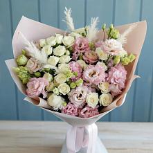 Букет цветов из:  Альстромерии и Розы в Усть-Коксе