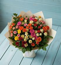 Букет Микс из разноцветных кустовых роз #REPLACE_PRED# Усть-Коксе