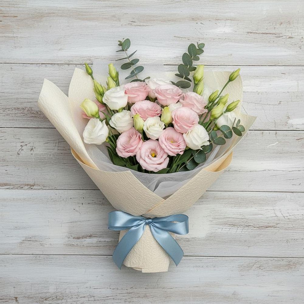 Букет цветов из: Лизиантусы в Усть-Коксе